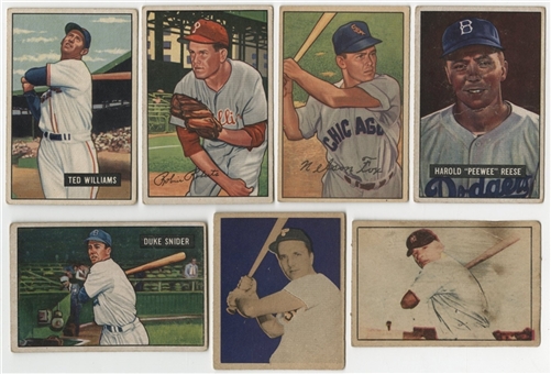 1949-1952 Bowman and Berk Ross Collection (58) Including Mantle, Reese, Snider and Williams